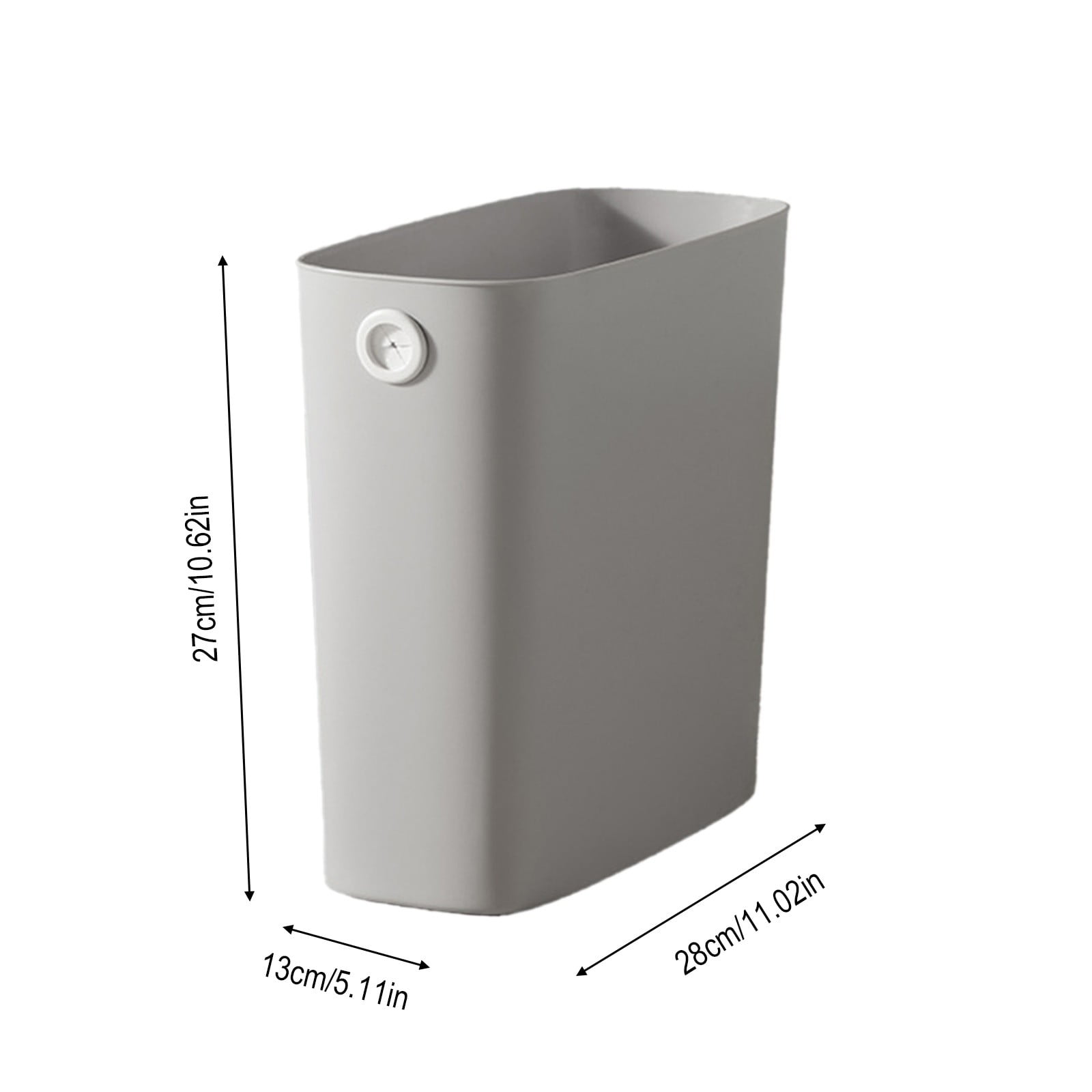 4 Gallon Trash Can, Plastic Wastebasket, Slim Open Top Garbage Container Bin, Small Trash Can Garbage Container Basket for Bathroom Bedroom Kitchen Office