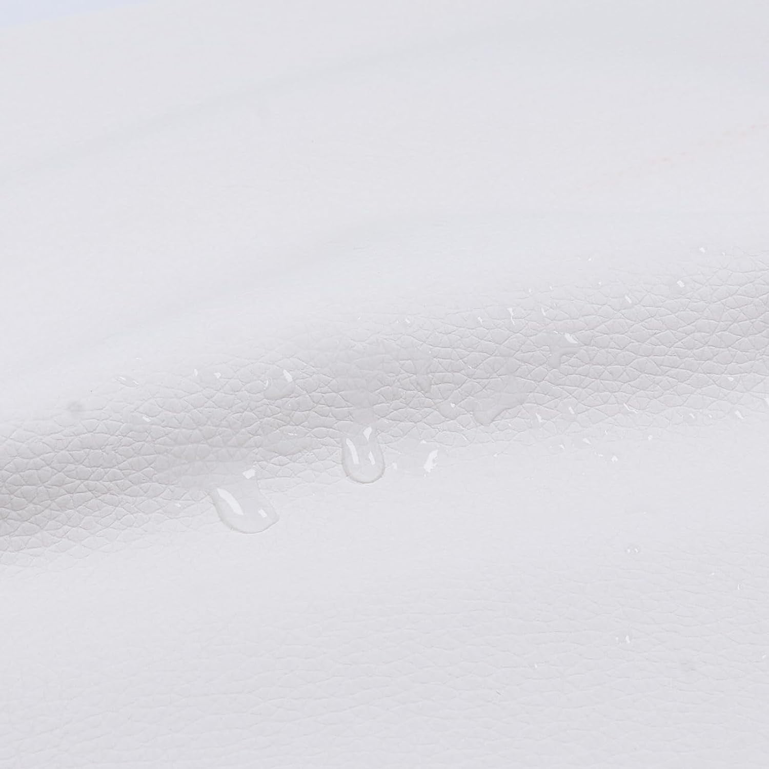 Vinyl Marine Synthetic Leather Fabric - 55"W Waterproof Vinyl Material 0.6mm Thick Soft Upholstery Leather Sheets for Car Headliner Furniture Sofa Boat Replacement Renovate - White