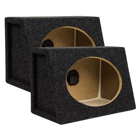 Set of Two 6x9 Slanted Angled Speaker Box Enclosure 1/2" MDF Charcoal RI Audio