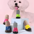thumbnail image 4 of Deyuer 4Pcs Pet Shoes Hollow Out Breathable Fastener Tape Fixing Anti-slip Net Summer Hollow Puppy Dog Teddy Shoes, 4 of 14