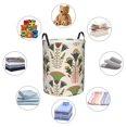 thumbnail image 5 of WARHOOME Collapsible Laundry Hamper with Handles, Waterproof Circular Hamper Egyptian Flower Pattern Dirty Clothes Basket (Small), 5 of 7