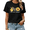 Black, variant on Peace Love Sunflowers Leopard Heart Graphic Tees Womans T-shirt Black/White S-5XL Shirts Floral Boho Tops