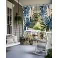 thumbnail image 4 of nqOlkjepod Outdoor Curtains for Patio Waterproof, Blue Brown Palm Leaf Outdoor Privacy Panels Grommet, Vintage Summer Botanical Blackout Outside Curtains for Porch/Cabana/Pergola 54"x95", 1 Panel, 4 of 8