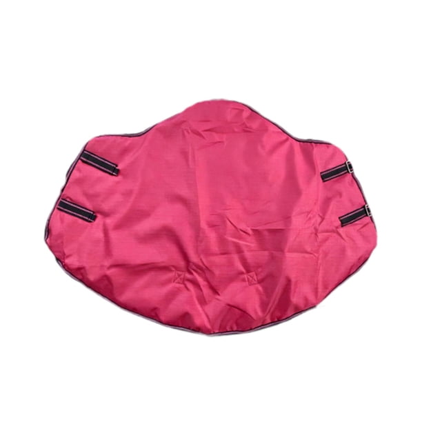 Calentador de cuello para caballo de invierno, acolchado, transpirable, manta de exterior, ajuste universal para establos rojo