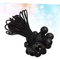 thumbnail image 3 of 25pcs Black Tarp Plastic Tarp Tent for Camping Black Bungee Cord Tarp Bungee Cords Gazebo Tarp Tie Down Cords Camping Accessories Tie Down Elastic Cord Tie Down Ball Bungee Lace up, 3 of 5