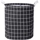 thumbnail image 1 of Laklulu Cesta de lavandería plegable, organizador de lavandería redondo impermeable de lino y algodón, cubo de almacenamiento de ropa sucia, organizador de juguetes plegable para ropa, juguetes,, 1 of 3