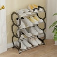 thumbnail image 3 of YZEGDCH Shoes Rack Shoe Rack for Small Space Shoe Shelf Storage for Sneaker and Boot Stackable Free Standing Shoe Rack for Entryway, Garage, Small Spaces, Dorm, 3 of 6
