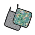 thumbnail image 2 of Carolines Treasures CJ2015-KPTHD Letter K Circle Circle Teal Initial Alphabet Pair of Pot Holders, 7.5HX7.5W, multicolor, 2 of 2