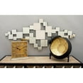 thumbnail image 2 of DecMode 21" x 48" Silver Slim Geometric Wall Mirror with Stacked Square Mirrors, 2 of 11