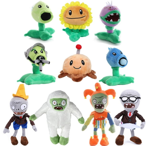 Jhesao 10 Piezas Plantas Y Zombis Peluche Pvz Peluches Zombis Abrigo Marrón Juguetes Zombis Normales Pvz 1 2 Muñeco Suave Relleno Zombis Grises Nuevo