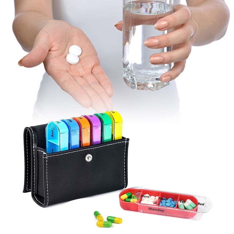 Pill Organizer Weekly Case Box Cute Travel Medication Reminder Daily