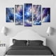thumbnail image 5 of Cuadro decorativo para sala Cuadros Abigail Abstracto Nebulosa Cosmos Azul Set de 5 piezas, 5 of 5