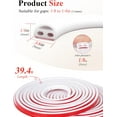 thumbnail image 4 of SUNMON Silicone Weather Stripping Door Seal - 39 feet Weather Stripping, Upgrade Door Soundproofing Hole Door Weather Stripping for Windows, Self-Adhesive Backing and Abrasion Resistant（White）, 4 of 7