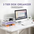thumbnail image 4 of Supeasy 3 Tier Paper Organizer with Handle, Mesh Desk Organizer Letter Tray, Paper Tray File Organizer for A4 File Folder, White, 4 of 4