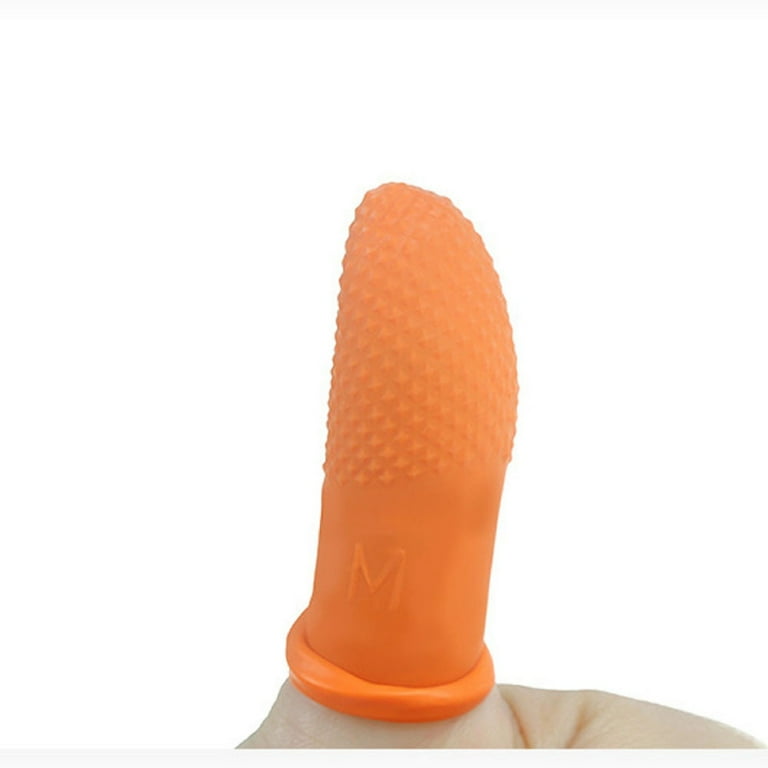 100 Pcs Latex Finger Tips Cots Medical Gloves Thumb Protector Sports 100 Pcs Latex Finger Tips Cots Medical Gloves Thumb Protector Sports