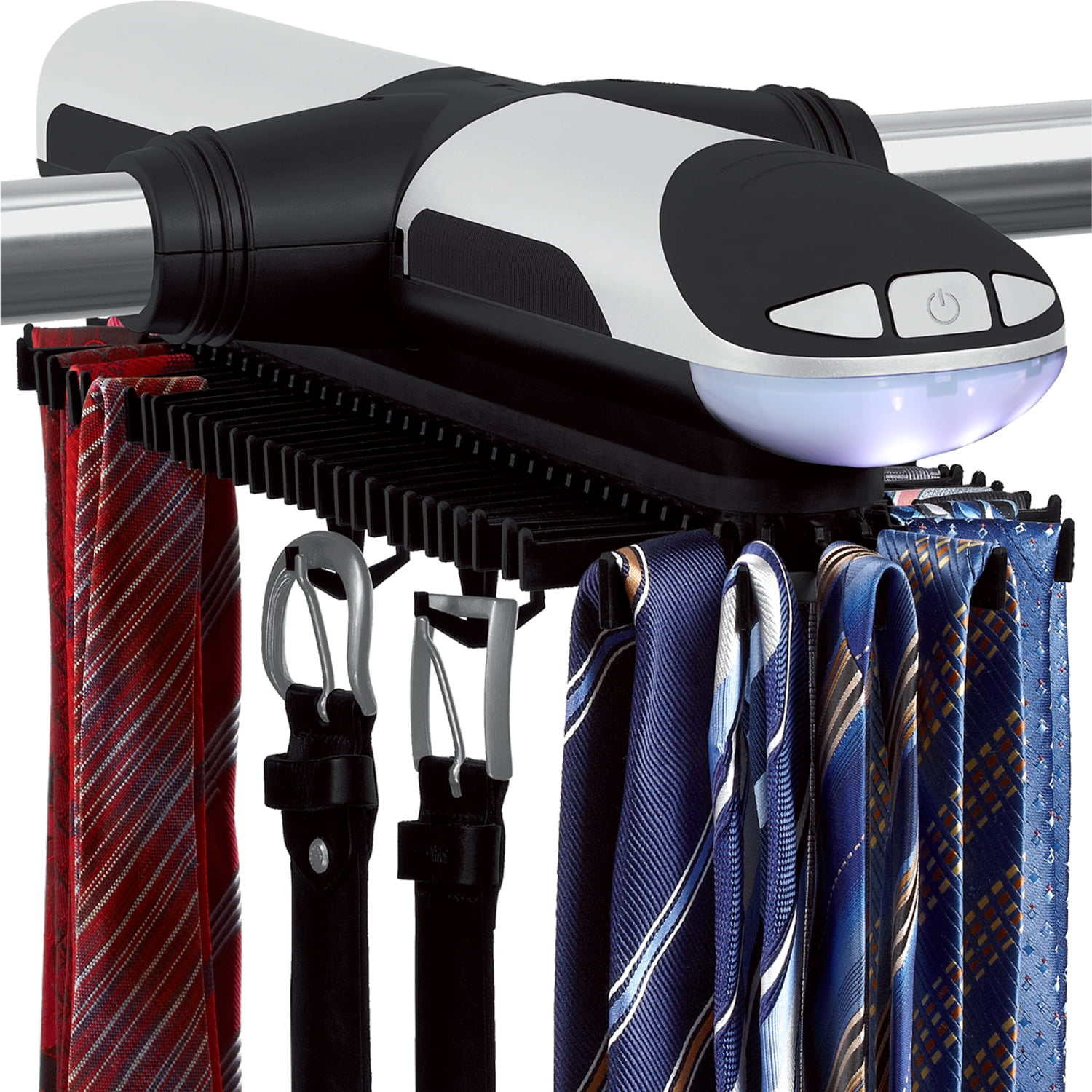 sterline automatic motorized revolving belt rack + tie rack w/ built-in  light - Walmart.com, image size:1500x1500