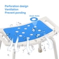 thumbnail image 5 of Shower Chair Cushion Paste Fixed Keep Warm EVA Blue Perforation Design Portable Shower Stool Cushion, 5 of 5