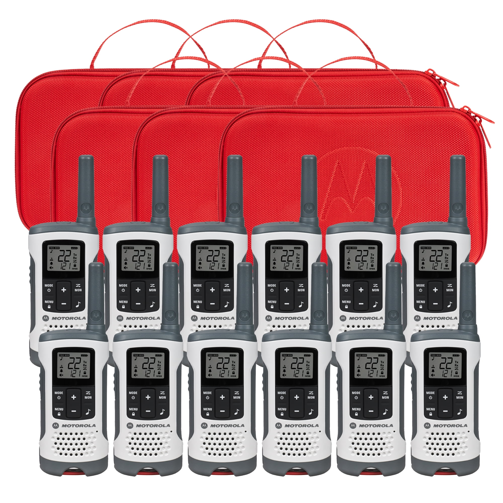 Motorola Talkabout T280 TwoWay Radio, 25 Mile, NOAA,12 Pack, White