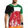 thumbnail image 5 of Exclusive design Kuwait Flag Grain 3D Printed Men For Running Bike Soccer Tennis Fitness Sports tshirt Mesh Fans Short T-shirt, 5 of 15