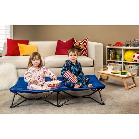 Regalo My Cot® Portable Toddler Bed  Royal Blue  Fitted Blue Sheet  Toddler Bed
