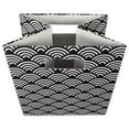 thumbnail image 3 of DII 1.19 Gallon Hard Sided Collapsible Fabric Storage Cubes, Waves Black, 3 of 10