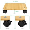 thumbnail image 4 of Plant Caddy Rolling Bamboo Plant Stand with Wheels Natural - 2 PCS, 4 of 5