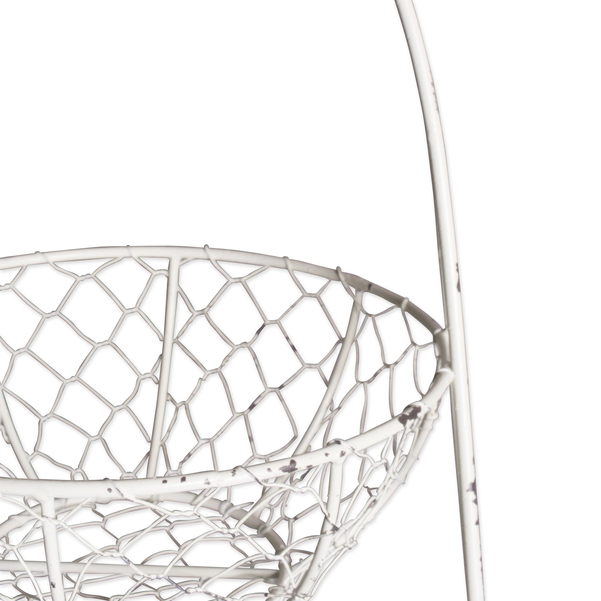 DII Metal Kitchen Storage Collection Farmhouse Stand 2-Tier Fruit Basket, Antique White