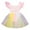Pink, variant on Zwiiyzr 0-2T Newborn Baby Girl Rainbow Romper Tulle Skirt Flutter Sleeve Ruffle Romper Dress Baby Outfits Pink