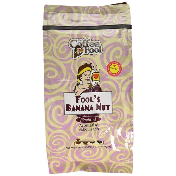The Coffee Fool Banana Nut Ground Coffee, Powder, Turkish, 2 Pound