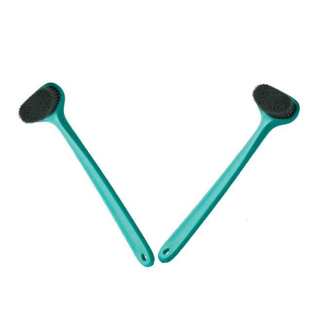 Advancent Cepillo de baño de 2 piezas con mango largo, equipo de limpieza muerto multiusos, cepillos de frotamiento resistentes al desgaste, baño Juegos de accesorios de baño Advancent HA065689-00