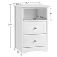 thumbnail image 3 of Yaheetech Multifunctional Side Table with 2 Drawers and 1 Cubby, White, 3 of 7