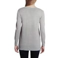 thumbnail image 2 of DKNY Jeans Women Super Soft V-Neck Casual Pullover Sweater (Small, Grey Heather), 2 of 3