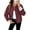 Purplish Red, variant on Cuteduck Women Fall Corduroy Shacket Button Down Jacket Long Sleeve Business Casual Fashion Coat S-XL
