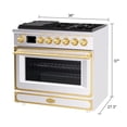 thumbnail image 2 of Akicon 36 Inch Freestanding Gas Range with 6 Sealed Burners Cooktop, 5.2 Cu.Ft. Natural Gas/LP Convertible-BSGBGGA1, 2 of 3