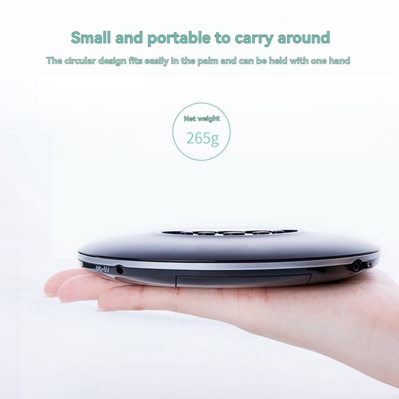 Portable CD Player MP3 Music Player with Stereo Earbuds and Bluetooth Output CD Player with LCD Display Black