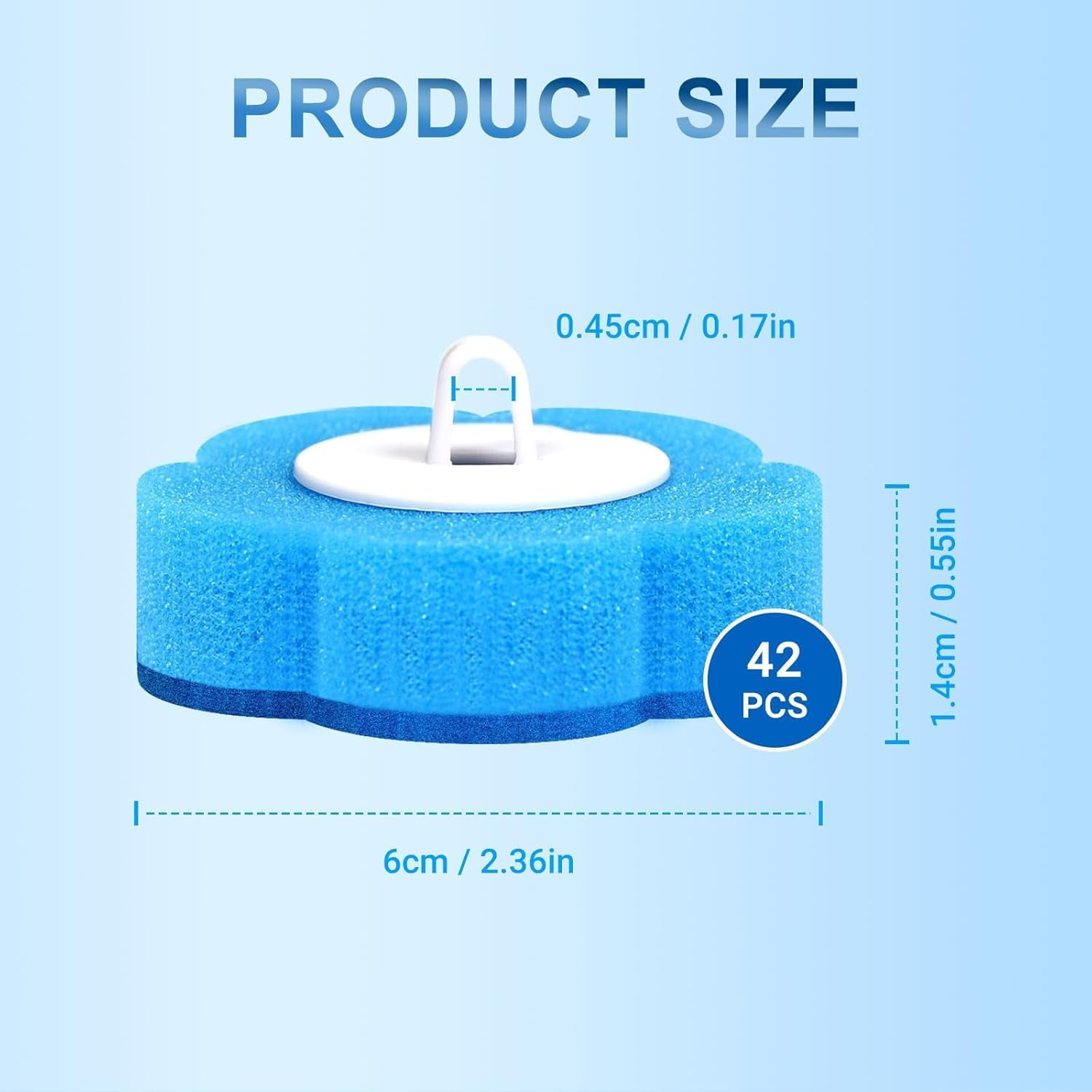 42 PCS Disposable Toilet Bowl Brush Refills Heads Wand Refill Replacement Head (42Pcs Heads)