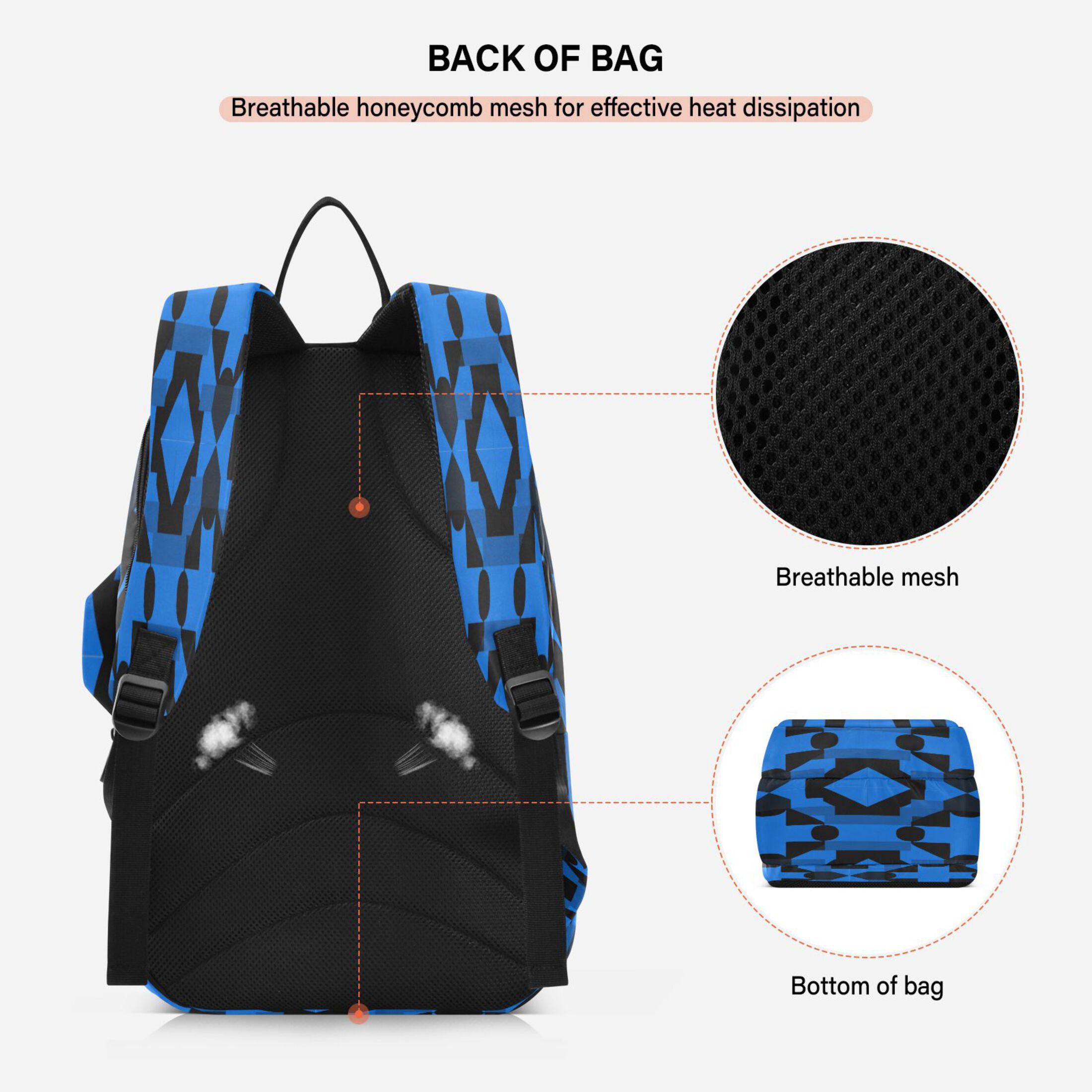2 Racquet Holder Tennis Backpack Tennis Racket Covers Gym Bags Dark Blue Black Plaid
