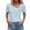 Light Blue, variant on WIZUTIZ Womens Blouse up to 60% Off Breathable Flowy Cotton Soft Holiday Beach Tee Short Sleeve Cozy Style Solid Tshirt Athletic Ladies Tops Pure Colour Trendy Shirts Sports V-Neck Blouse T-shirt