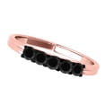 thumbnail image 3 of Mauli Jewels Rings for Women 0.25 Carat Black Diamond Five Stone Ring Prong-Setting 10K Rose, White & Yellow Gold, 3 of 7