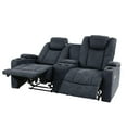 thumbnail image 4 of Breathable Leatherette Power Motion Loveseat,Navy Blue, 4 of 5