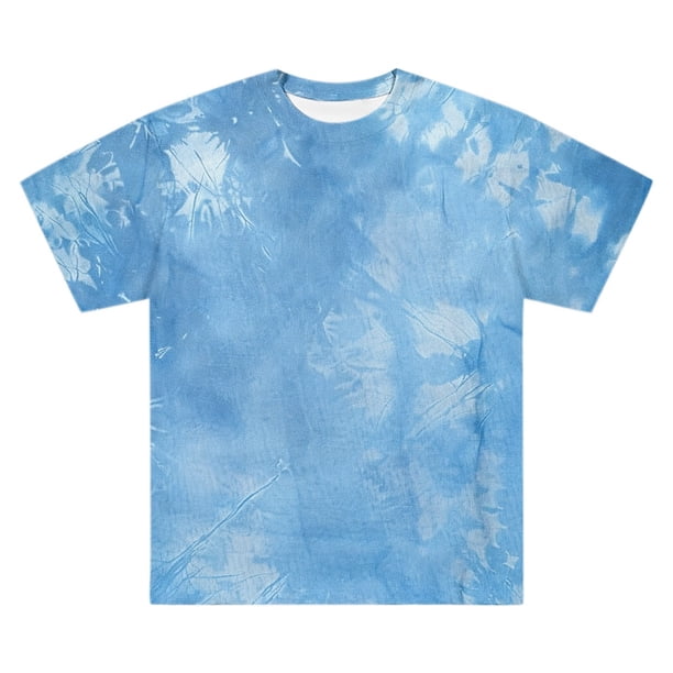 Camiseta de manga corta con estampado tie dye novedoso para hombre: patrón único, poliéster, estilo urbano/festival de música - S-XXXL
