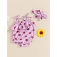 thumbnail image 3 of Suealasg Newborn Girl Summer Bodysuit +Headband Sleeveless Daisy Print Romper 3 6 12 18 Months Baby Girl Clothes, 3 of 6