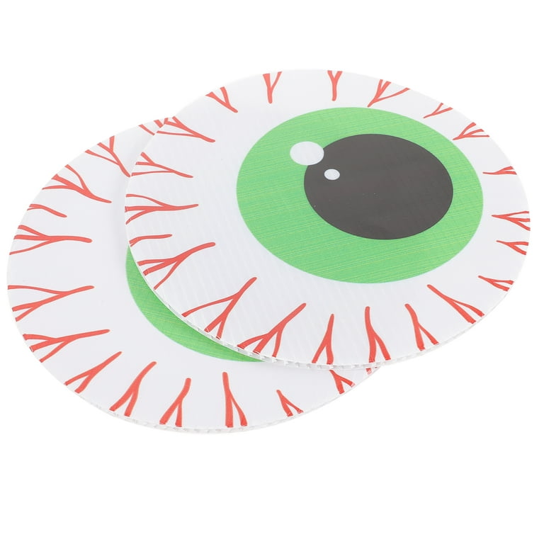 2pcs Halloween Eyeball Window Decors Decorative Eyeball Sticker