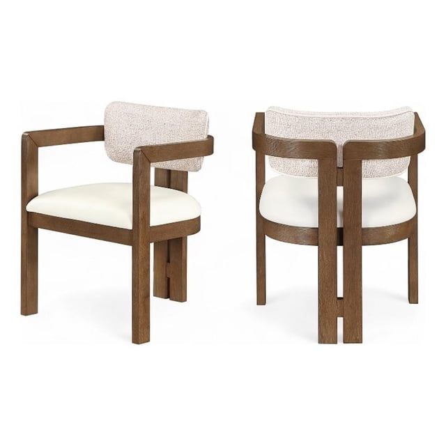 Bowery Hill Contemporain Beige Cuir Végane et Lin Texturé DC (Ensemble de 2)