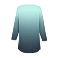 thumbnail image 5 of SwiftWear T-Shirts pour Femmes Mode Tendance Col Rond Manches Mi-Longues T-Shirt Dégradé Décontracté Ample Basique, 5 of 5