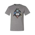 thumbnail image 2 of Wild Bobby, Celtic Wolf, Animal Lover, Men Graphic Tees, Heather Grey, Small, 2 of 3