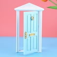 thumbnail image 2 of Maison de Poupée Miniature Design Couleur Vive, Mini Porte Féerique, 1:12 en Bois pour Filles pour Enfants, 2 of 8