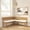 Pecan/Cream, variant on Risa Corner Bench (64in x 64in / 1620mm x 1620mm), Pecan