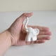 thumbnail image 3 of Home Decor Elephant Statues,1 Pair, Small Decorative Accents for Shelves, Livingroom and Bedroom, Gold and White, 3 of 4