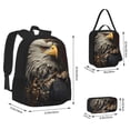 thumbnail image 2 of Balery Noble Style Bald Eagle Mochila escolar 3 en 1 para niños: mochila resistente con lonchera térmica y estuche para lápices. Mochila escolar para niños y niñas., 2 of 7